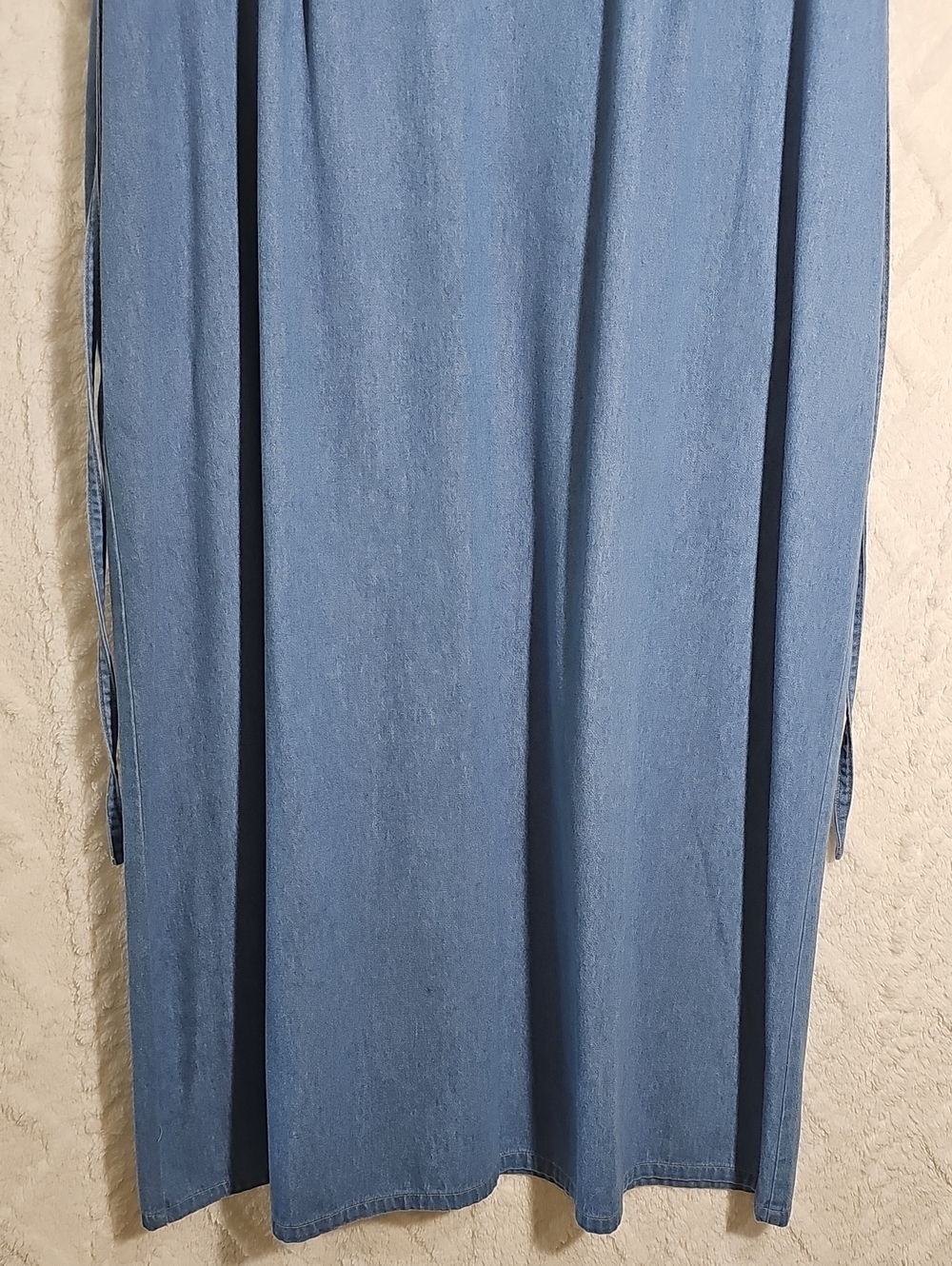 Koret City Blues Denim Jumper Dress * Vintage * Plus Size 18 *Maxi *Floral Print - Picture 5 of 11